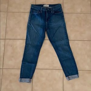 Free People rolled ankle denim